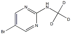 5-Bromo-2-(methyl-d3-amino)-pyrimidine结构式