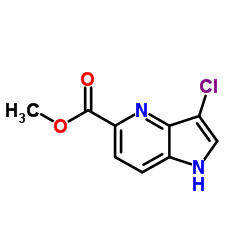 3-Chloro-4-azaindole-5-carboxylic acid Methyl ester结构式