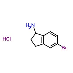 5-Bromo-2,3-dihydro-1H-inden-1-amine hydrochloride Structure