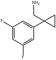 (1-(3,5-二氟苯基)环丙基)甲胺盐酸盐结构式