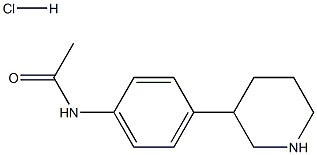 N-(4-(哌啶丁-3-基)苯基)乙酰胺盐酸盐结构式