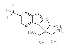 4-Iodo-5-(trifluoromethyl)-1-(triisopropylsilyl)-1H-pyrrolo[2,3-b]pyridine Structure