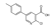 2-chloro-5-(4-methylphenyl)pyridine-3-carboxylic acid结构式