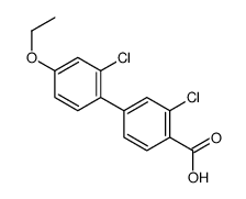 2-chloro-4-(2-chloro-4-ethoxyphenyl)benzoic acid Structure