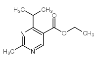 4-异丙基-2-甲基嘧啶-5-羧酸乙酯结构式