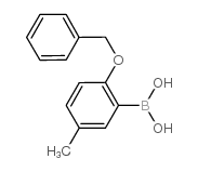 2-(苄氧基)-5-甲基苯基硼酸结构式