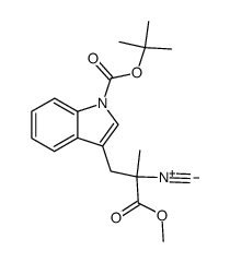 tert-butyl 3-(2-isocyano-3-methoxy-2-methyl-3-oxopropyl)-1H-indole-1-carboxylate Structure