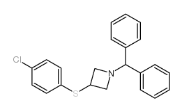 3-[(4-氯苯基)硫代]-1-(二苯基甲基)氮杂啶结构式