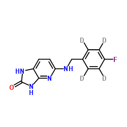 5-[[(4-Fluorophenyl)methyl]amino]-1,3-dihydro-2H-imidazo[4,5-b]pyridin-2-one-d4 Structure