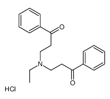 3-[ethyl-(3-oxo-3-phenylpropyl)amino]-1-phenylpropan-1-one,hydrochloride结构式
