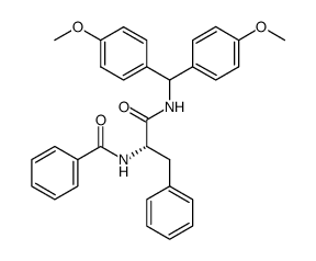(S)-N-(1-((bis(4-methoxyphenyl)methyl)amino)-1-oxo-3-phenylpropan-2-yl)benzamide结构式
