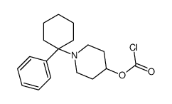 [1-(1-phenylcyclohexyl)piperidin-4-yl] carbonochloridate Structure
