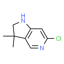 6-氯-3,3-二甲基-2,3-二氢-1H-吡咯[3,2-c]吡啶结构式