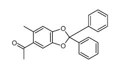 1-(6-methyl-2,2-diphenyl-1,3-benzodioxol-5-yl)ethanone结构式