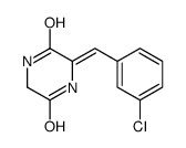 3-[(3-chlorophenyl)methylidene]piperazine-2,5-dione Structure