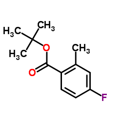 2-Methyl-2-propanyl 4-fluoro-2-methylbenzoate结构式