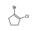 1-bromo-2-chloro-1-cyclopentene结构式