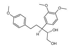 (2S,3S)-1,2-Dihydroxy-3-(3,4-dimethoxyphenyl)-5-(4-methoxy-phenyl)-pentan (Dihydrotrimethylsequirin C)结构式