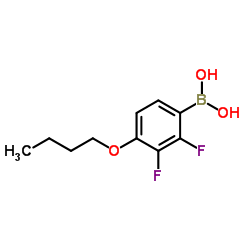 2,3-二氟-4-丁氧基苯硼酸结构式