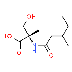 Serine,2-methyl-N-(3-methyl-1-oxopentyl)- Structure