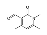 3-acetyl-1,4,6-trimethyl-2-(1H)pyridone Structure