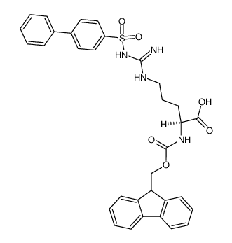 Nα-9-fluorenylmethyloxycarbonyl-NG-biphenyl-4-sulphonyl-L-arginine结构式