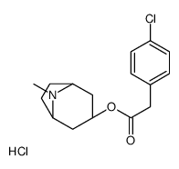 [(1S,5R)-8-methyl-8-azabicyclo[3.2.1]octan-3-yl] 2-(4-chlorophenyl)acetate,hydrochloride结构式
