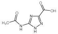 3-乙酰氨基-1H-1,2,4-三氮唑-5-甲酸结构式