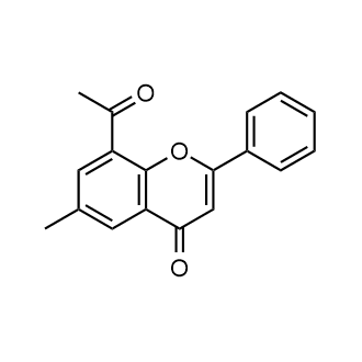 8-乙酰基-6-甲基-2-苯基-4H-苯并吡喃-4-酮结构式
