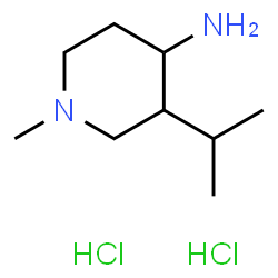 3-异丙基-1-甲基哌啶-4-胺二盐酸盐结构式