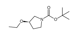 1-Pyrrolidinecarboxylicacid,3-ethoxy-,1,1-dimethylethylester(9CI) Structure