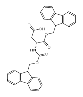 Fmoc-D-aspartic acid alpha-9-fluorenylmethyl ester Structure