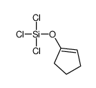 trichloro(cyclopenten-1-yloxy)silane结构式