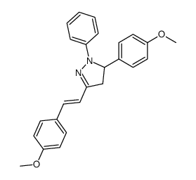 5-(4-methoxyphenyl)-3-[(E)-2-(4-methoxyphenyl)ethenyl]-1-phenyl-4,5-dihydro-1H-pyrazole Structure
