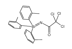 [(trichloroacetyl)imino]tris(2-methylphenyl)-λ5-bismuthane结构式