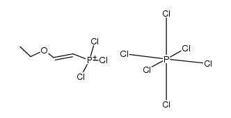 trichloro(β-ethoxyvinyl)phosphonium hexachlorophosphorate结构式
