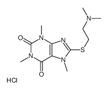 dimethyl-[2-(1,3,7-trimethyl-2,6-dioxopurin-8-yl)sulfanylethyl]azanium,chloride结构式