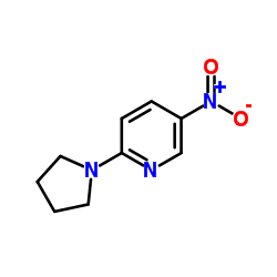 5-硝基-2-(吡咯烷-1-基)吡啶结构式