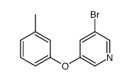 3-溴-5-(3-甲基苯氧基)吡啶结构式