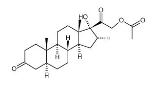 16-Methylpregnane-17,21-diol-3,20-dione 21-acetate Structure