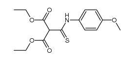 diethyl (4-methoxyphenyl)thiocarbamoylmalonate Structure