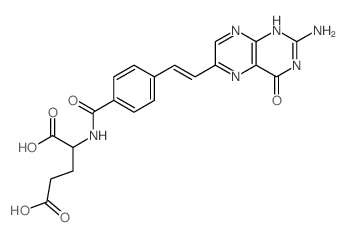 2-[[4-[2-(2-amino-4-oxo-1H-pteridin-6-yl)ethenyl]benzoyl]amino]pentanedioic acid结构式