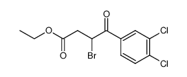 Ethyl 3-bromo-4-(3,4-dichlorophenyl)-4-oxobutanoate Structure