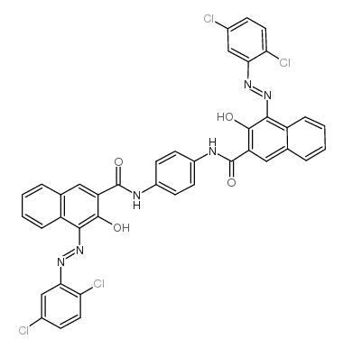 N,N'-1,4-亚苯基-二[4-[(2,5-二氯苯基)偶氮]-3-羟基萘-2-甲酰胺]结构式