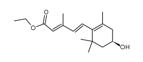 ethyl (2E,4E)-5-[(4R)-4-hydroxy-2,6,6-trimethylcyclohexyl-1-enyl]-3-methylpenta-2,4-dienoate Structure