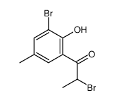2-bromo-1-(3-bromo-2-hydroxy-5-methylphenyl)propan-1-one Structure