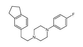 1-[2-(2,3-dihydro-1H-inden-5-yl)ethyl]-4-(4-fluorophenyl)piperazine Structure