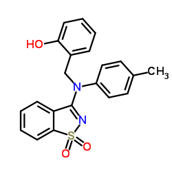 2-{[(1,1-Dioxido-1,2-benzothiazol-3-yl)(4-methylphenyl)amino]methyl}phenol Structure