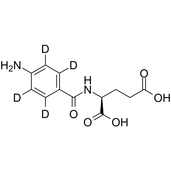 N-(4-氨基苯甲酰基-d4)-L-谷氨酸结构式
