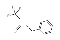 1-苯甲基-3-三氟甲基-2-氮杂环丁酮结构式